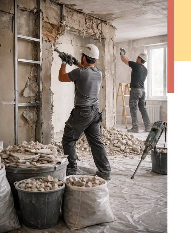 Демонтажные работы в Краснокамске от 2737 руб. — услуги и цена под ключ | ОТДЕЛОЧНИК-Кнм