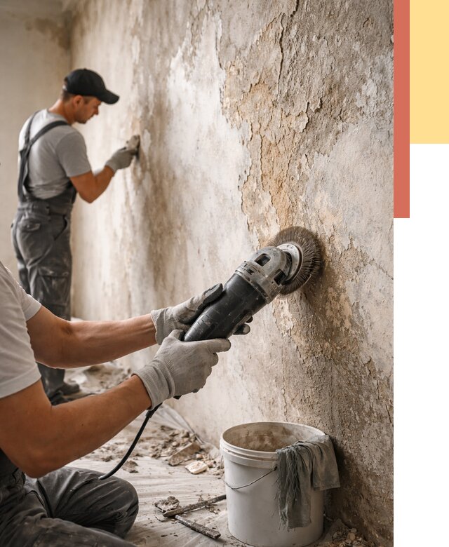 Снятие и удаление краски со стен в Краснокамске от 2129 руб. — ОТДЕЛОЧНИК-Кнм