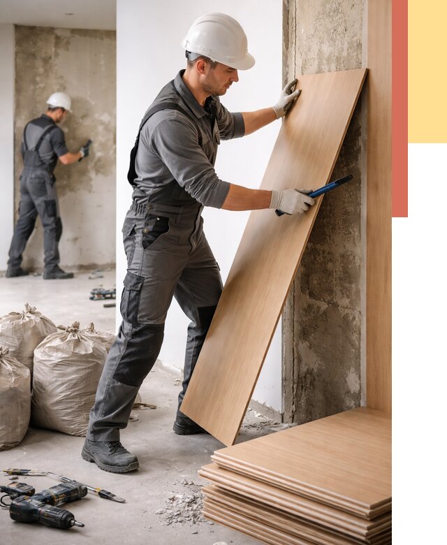 Демонтаж стеновых панелей в Краснокамске от 3548 руб. за м² быстро и недорого | ОТДЕЛОЧНИК-Кнм