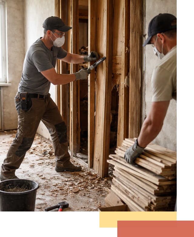 Демонтаж деревянных перегородок в Краснокамске быстро и аккуратно