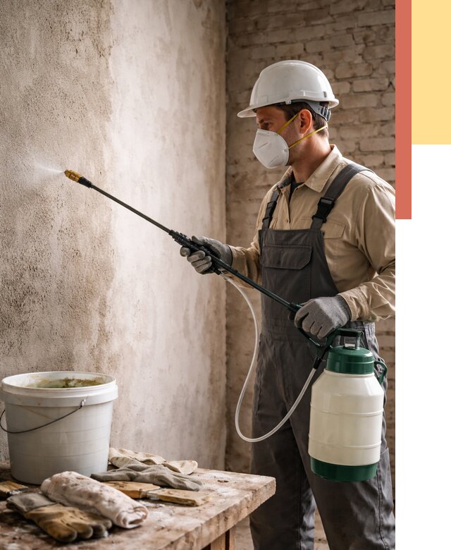 Антисептическая обработка стен в Краснокамске от 1216 руб. — быстро и недорого | ОТДЕЛОЧНИК-Кнм