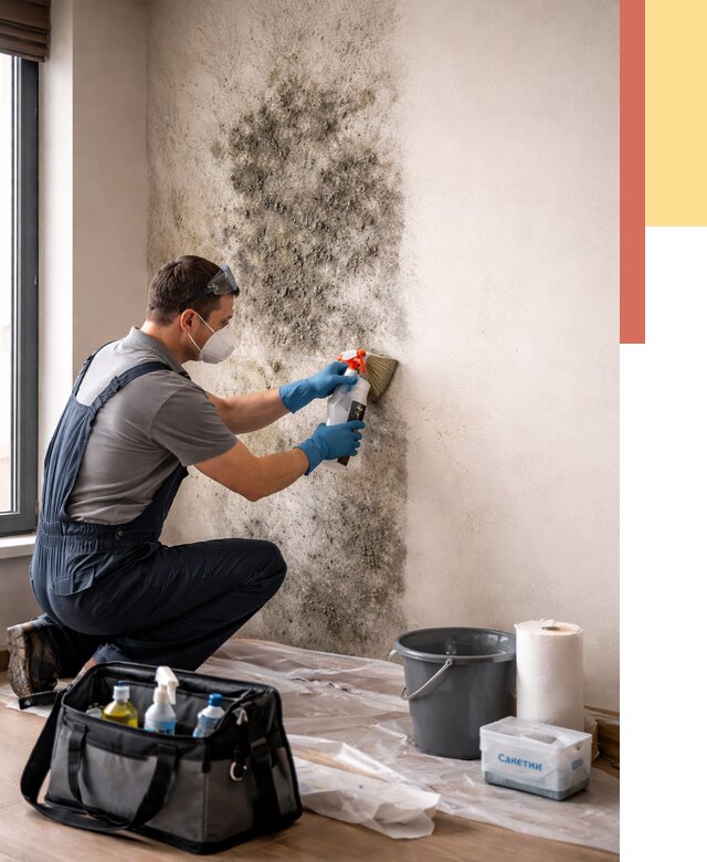 Удаление плесени со стен в Краснокамске от 2179 руб. — быстро и недорого | ОТДЕЛОЧНИК-Кнм