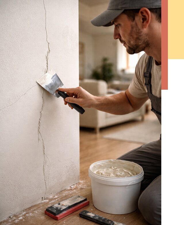 Заделка трещин и сколов в Краснокамске от 2484 руб. — быстро и недорого | ОТДЕЛОЧНИК-Кнм