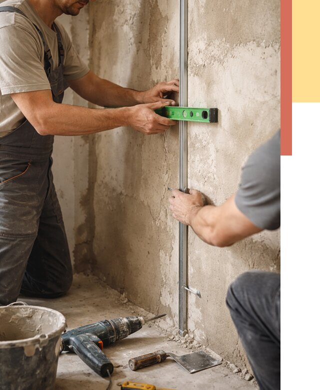 Установка штукатурных маяков в Краснокамске от 7096 руб. — быстро и недорого | ОТДЕЛОЧНИК-Кнм