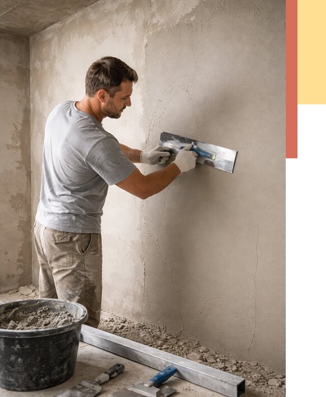 Штукатурка стен без маяков в Краснокамске от 7299 руб/м2 — услуги и цена | ОТДЕЛОЧНИК-Кнм