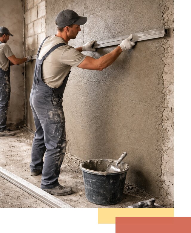 Штукатурка стен цементно-песчаная в Краснокамске профессионально