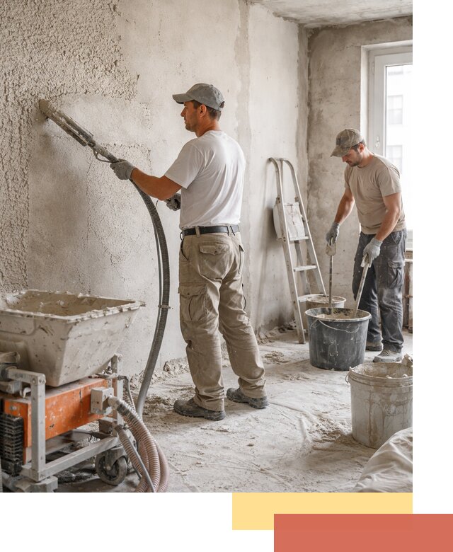 Машинная штукатурка стен в Краснокамске — быстро и качественно