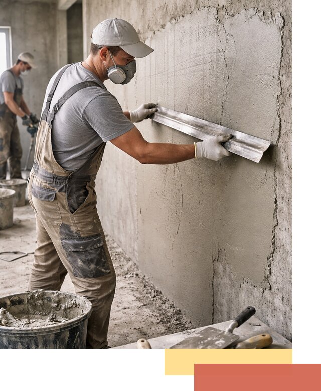 Штукатурка бетонных стен в Краснокамске качественно и долговечно