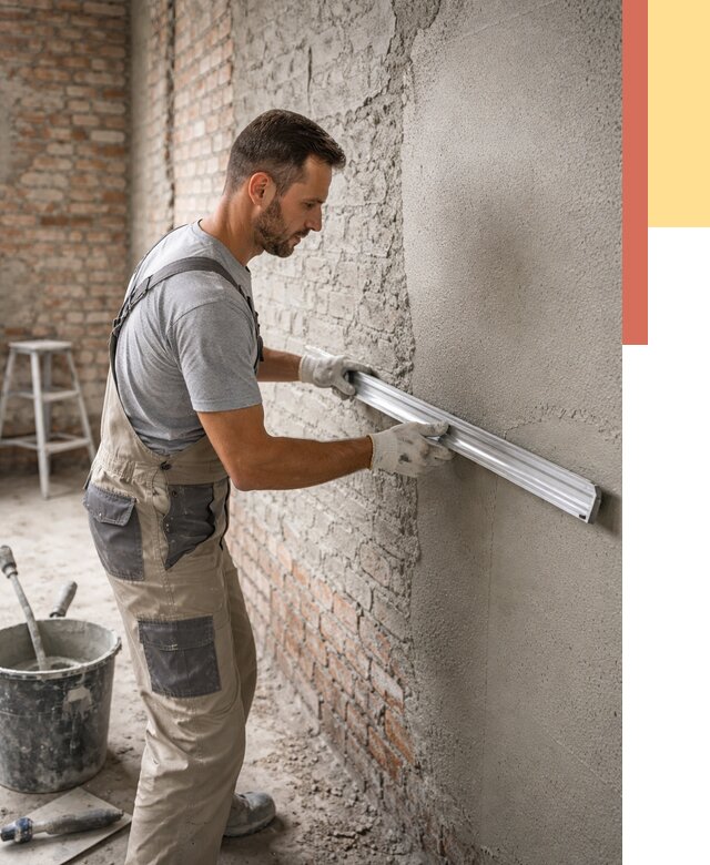 Штукатурка кирпичных стен в Краснокамске от 4562 руб/м2 — быстро и недорого | ОТДЕЛОЧНИК-Кнм