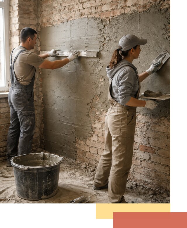 Штукатурка кирпичных стен в Краснокамске — качественно и надежно