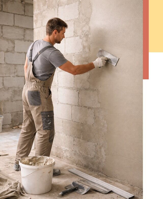 Штукатурка стен из газобетона в Краснокамске от 2129 руб./м2 — быстро и недорого | ОТДЕЛОЧНИК-Кнм