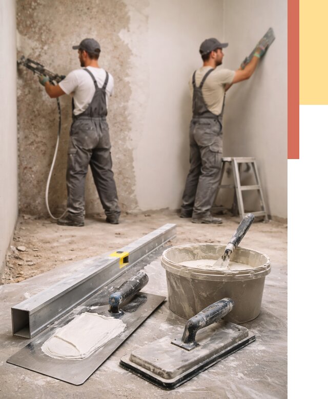 Штукатурка стен под обои в Краснокамске от 4562 руб./м2 — выравнивание под обои | ОТДЕЛОЧНИК-Кнм