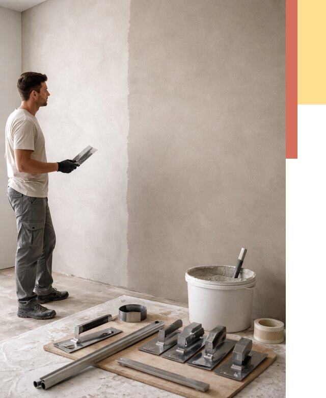 Нанесение микроцемента на стены в Краснокамске от 3244 руб./м2 под ключ | ОТДЕЛОЧНИК-Кнм