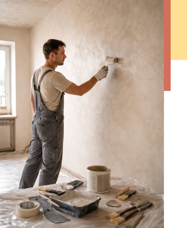 Нанесение лессирующей краски по декоративке в Краснокамске от 1774 руб. | ОТДЕЛОЧНИК-Кнм