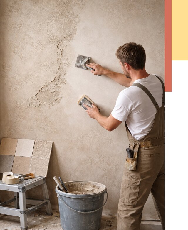 Ремонт декоративной штукатурки в Краснокамске от 4562 руб. под ключ | ОТДЕЛОЧНИК-Кнм