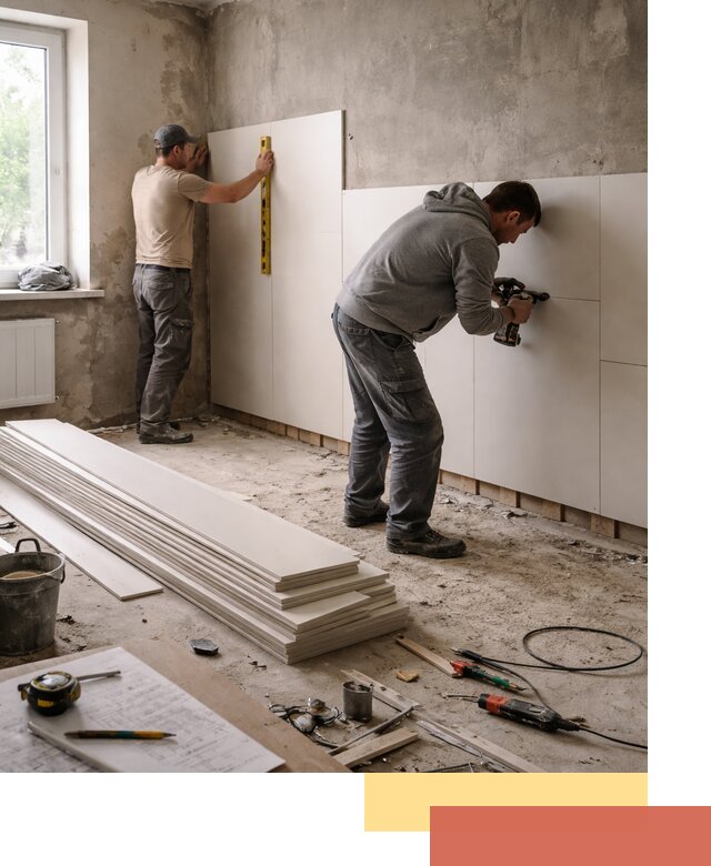 Монтаж ПВХ панелей на стены в Краснокамске качественно и быстро