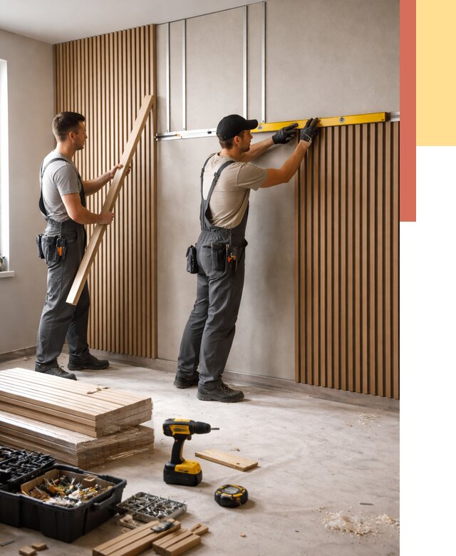 Монтаж реечных панелей на стены в Краснокамске от 1216 руб. — быстро и недорого | ОТДЕЛОЧНИК-Кнм