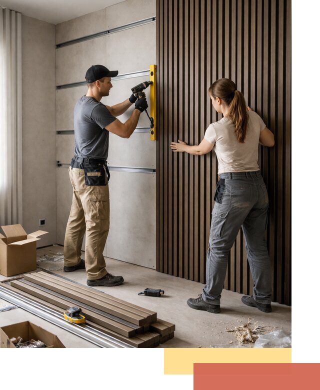 Монтаж реечных панелей на стены в Краснокамске