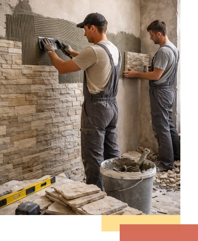 Монтаж искусственного камня в Краснокамске — облицовка стен и фасадов