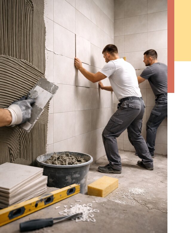 Укладка плитки на стены в Краснокамске от 862 руб. — качественно и недорого | ОТДЕЛОЧНИК-Кнм