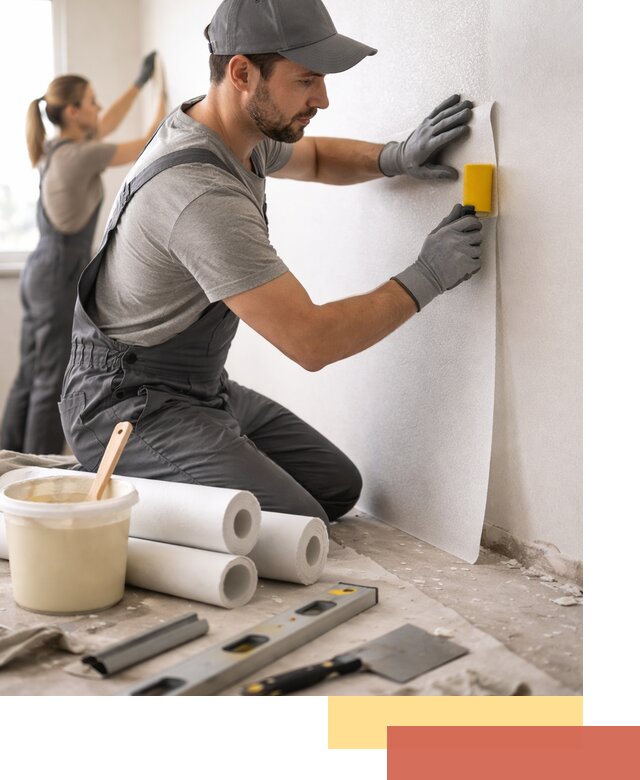 Поклейка стеклообоев профессионально в Краснокамске