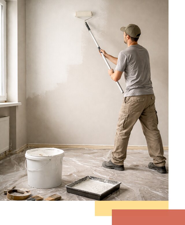 Покраска стен латексной краской в Краснокамске качественно и быстро