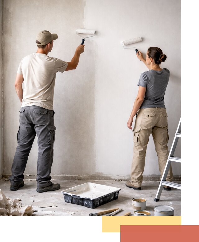 Окраска стен по стеклохолсту в Краснокамске качественно и долговечно