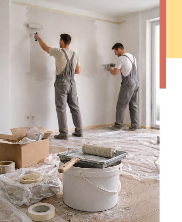 Покраска стен в квартире в Краснокамске от 2534 руб/м2 — быстро и недорого | ОТДЕЛОЧНИК-Кнм