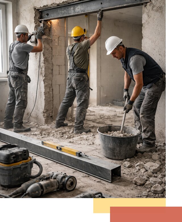 Создание проемов в стенах и несущих конструкциях в Краснокамске