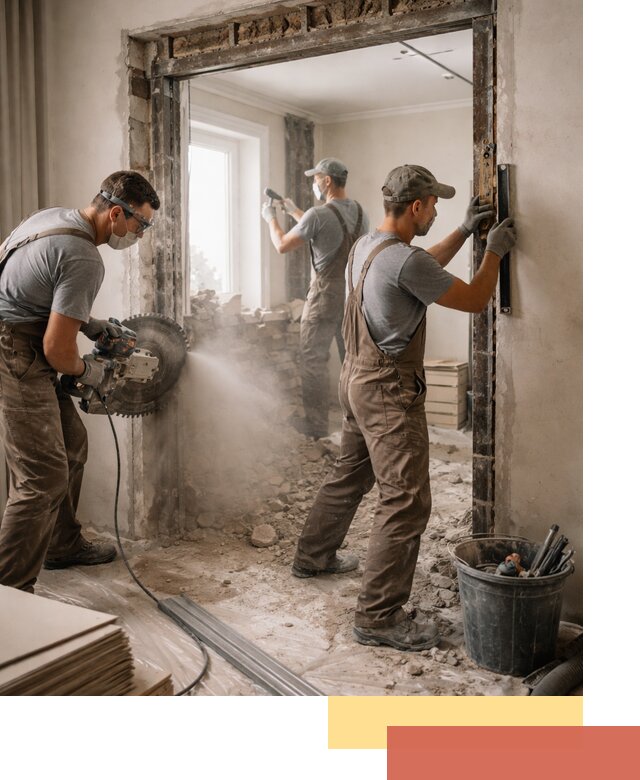 Расширение дверного проема под установку новой двери в Краснокамске