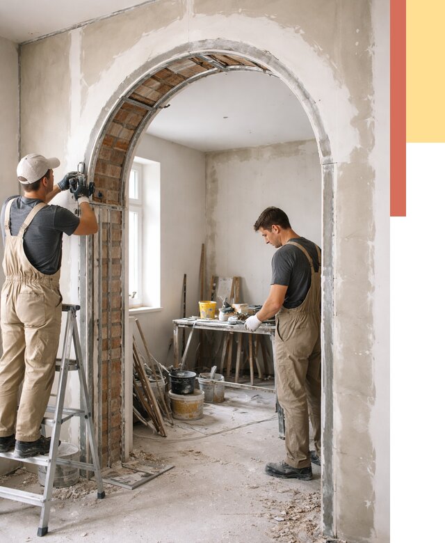 Устройство арочного проема в Краснокамске от 9630 руб. под ключ — быстро и недорого | ОТДЕЛОЧНИК-Кнм