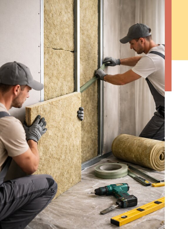 Шумоизоляция стен в Краснокамске под ключ от 1875 руб. | ОТДЕЛОЧНИК-Кнм