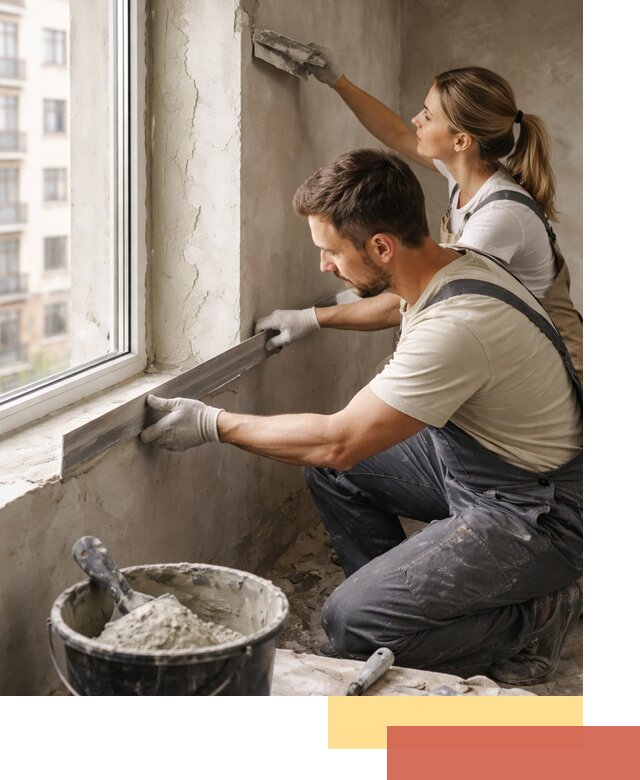 Штукатурка откосов дверей и окон профессионально в Краснокамске