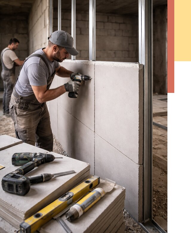 Кладка влагостойких перегородок ПГП в Краснокамске от 1216 руб. под ключ | ОТДЕЛОЧНИК-Кнм