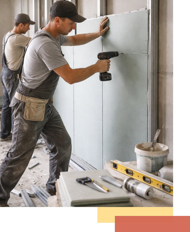 Кладка влагостойких перегородок ПГП в Краснокамске