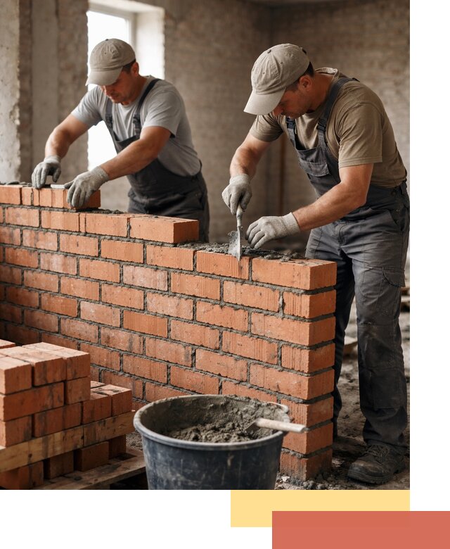 Кладка кирпичных перегородок под ключ в Краснокамске