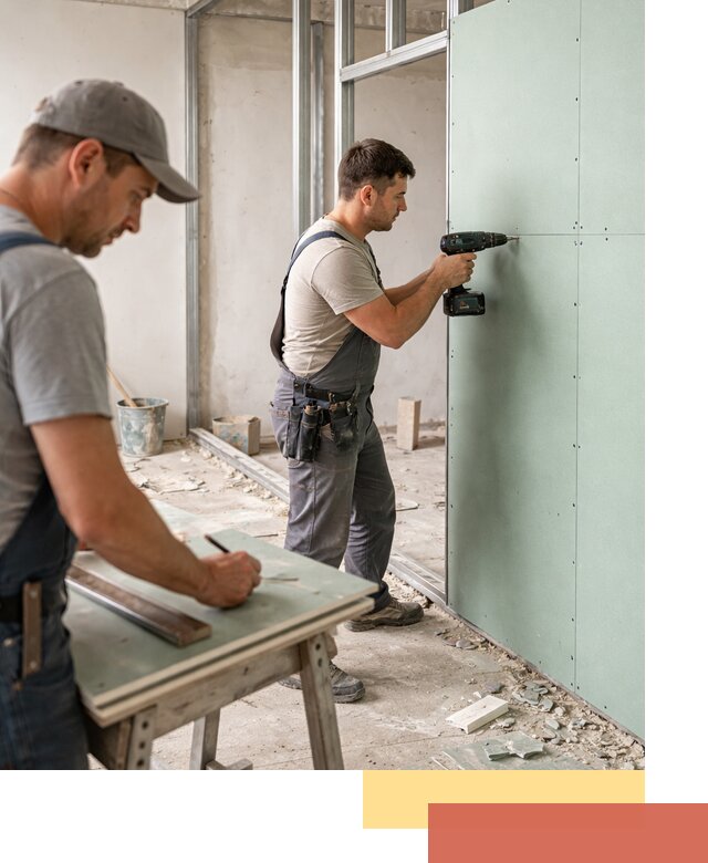 Перегородки из влагостойкого гипсокартона под ключ в Краснокамске