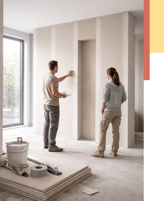 Зонирующая перегородка из гипсокартона в Краснокамске от 2838 руб. под ключ | ОТДЕЛОЧНИК-Кнм