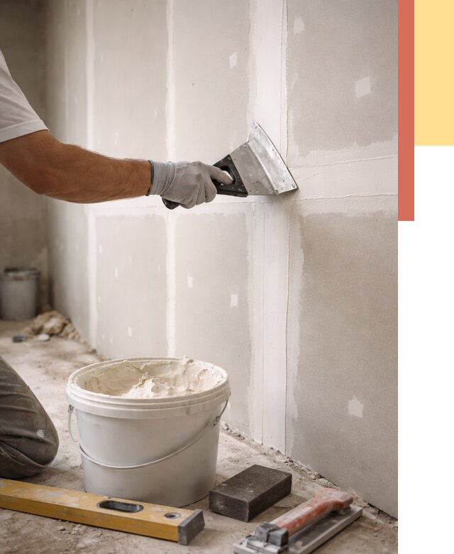 Шпаклевка перегородок из гипсокартона в Краснокамске от 2534 руб. — услуги ОТДЕЛОЧНИК-Кнм