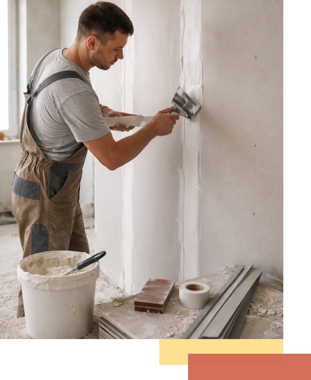 Шпаклевка перегородок из гипсокартона в Краснокамске качественно и быстро