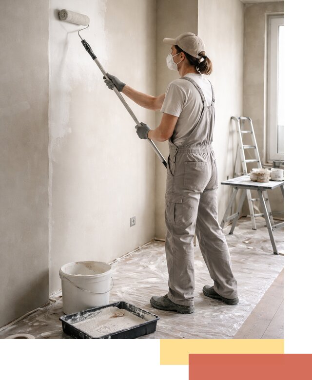 Покраска перегородок из гипсокартона в Краснокамске качественно и недорого