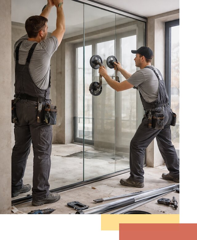 Цельностеклянные перегородки под ключ в Краснокамске