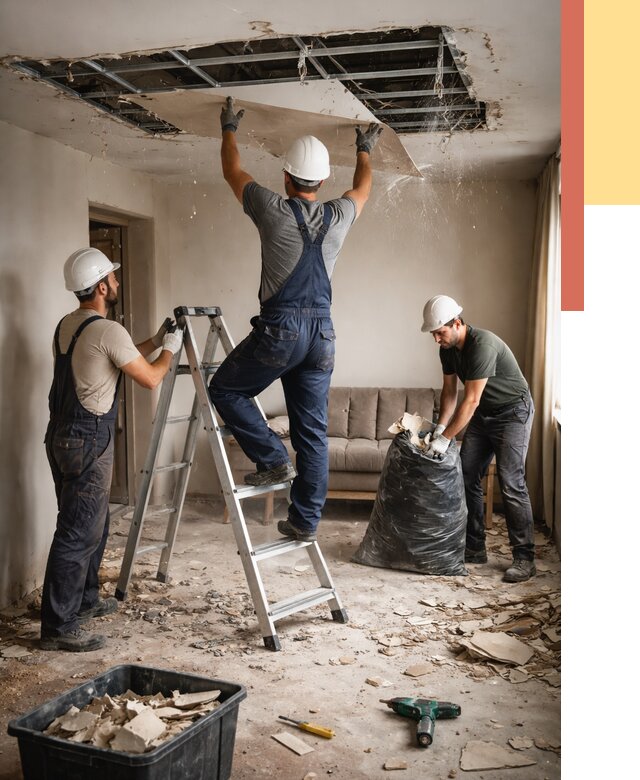 Демонтаж гипсокартонного потолка в Краснокамске от 426 руб. за м2 — ОТДЕЛОЧНИК-Кнм