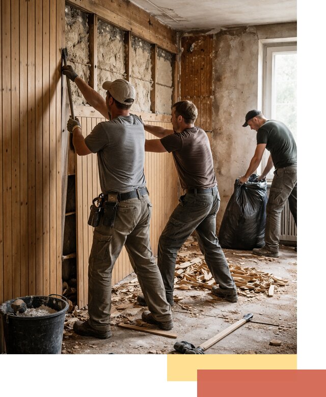 Демонтаж вагонки и вывоз материалов в Краснокамске