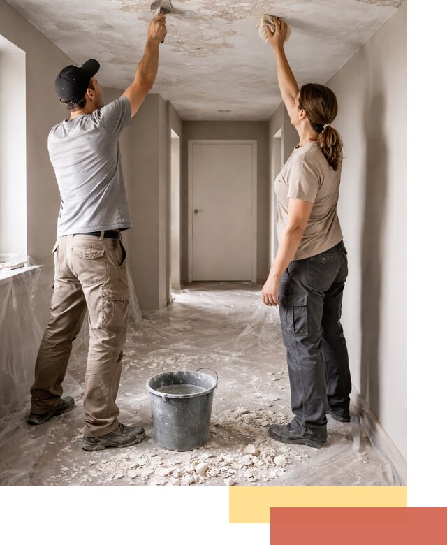 Удаление побелки с потолка в Краснокамске — быстро и аккуратно