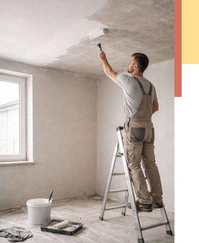 Грунтовка потолка в Краснокамске от 2534 руб. — быстро и недорого | ОТДЕЛОЧНИК-Кнм