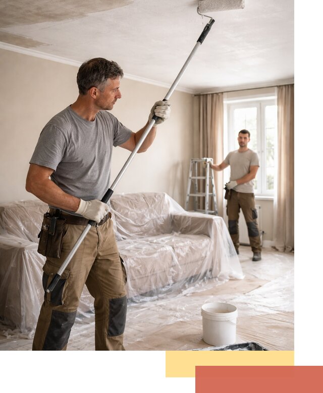 Грунтовка потолка в Краснокамске — подготовка под покраску и отделку