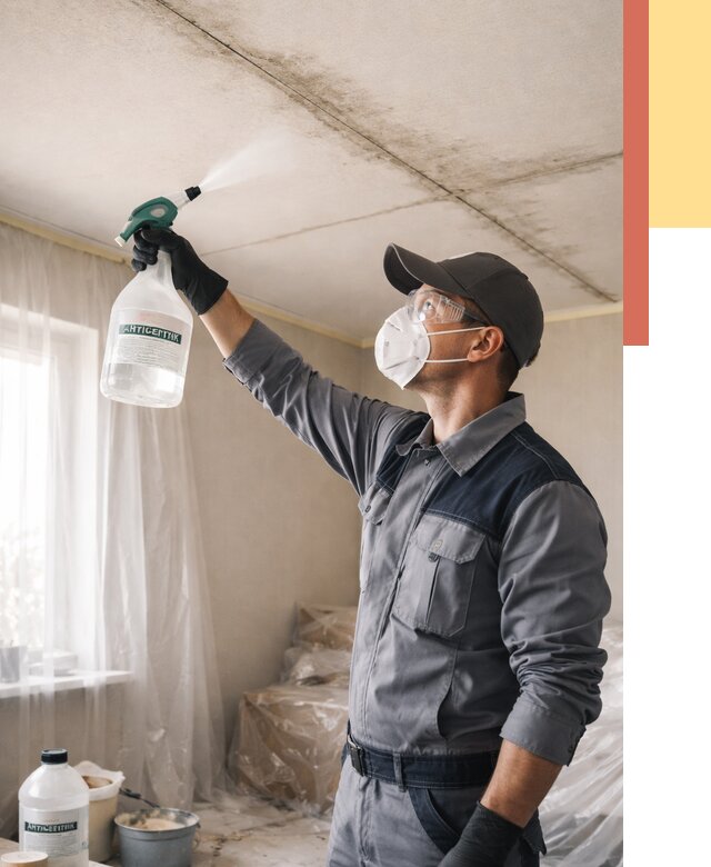 Антисептическая обработка потолка в Краснокамске от 2534 руб. | ОТДЕЛОЧНИК-Кнм