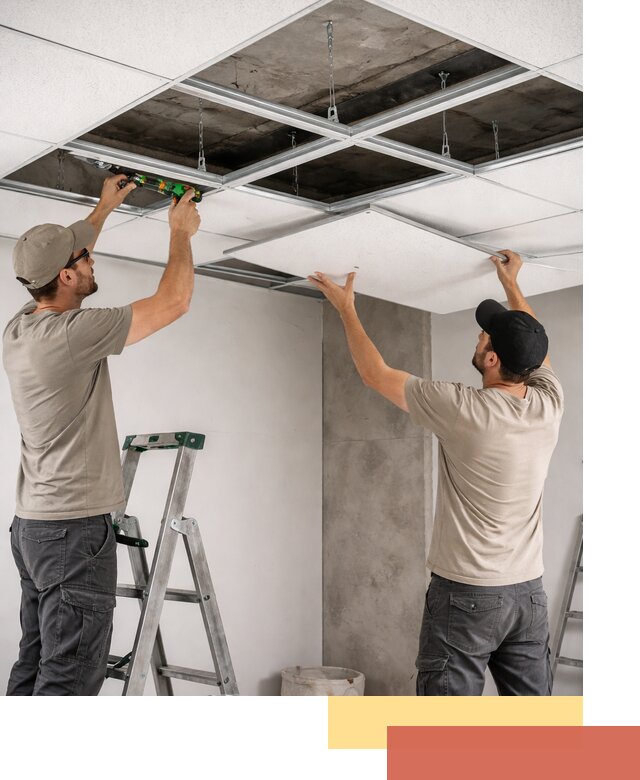 Монтаж потолка Армстронг под ключ в Краснокамске