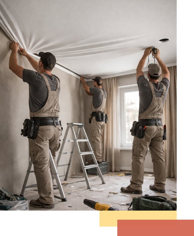 Монтаж матового натяжного потолка в Краснокамске качественно и быстро